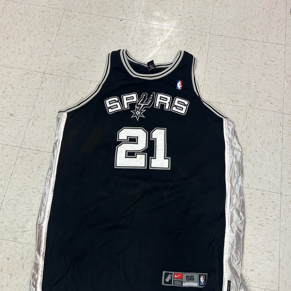 Nike Black and White Spurs Jersey